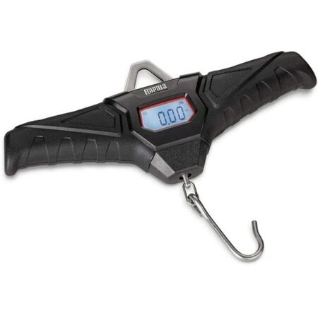 Rapala Digital Scale, 100 Lb Dual Sided Display, Displays Temp Hvy Duty Chrome Hook, Req 2Aa Batteries, Bla RDS100